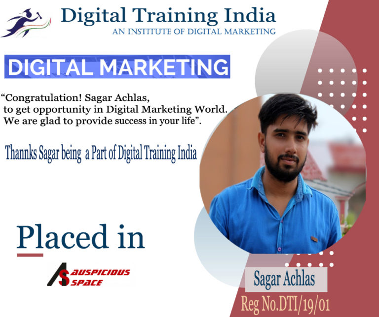 DTI Placed Student Sagar